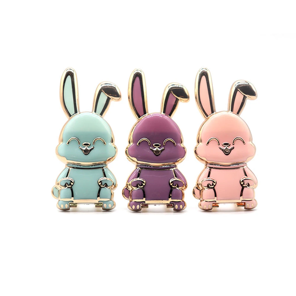 1~6PCS Finger Ring Holder For Phone Cute Rabbit Shape Mobile Phone Holders Universal Cell Phone Stands Foldable Finger Ring