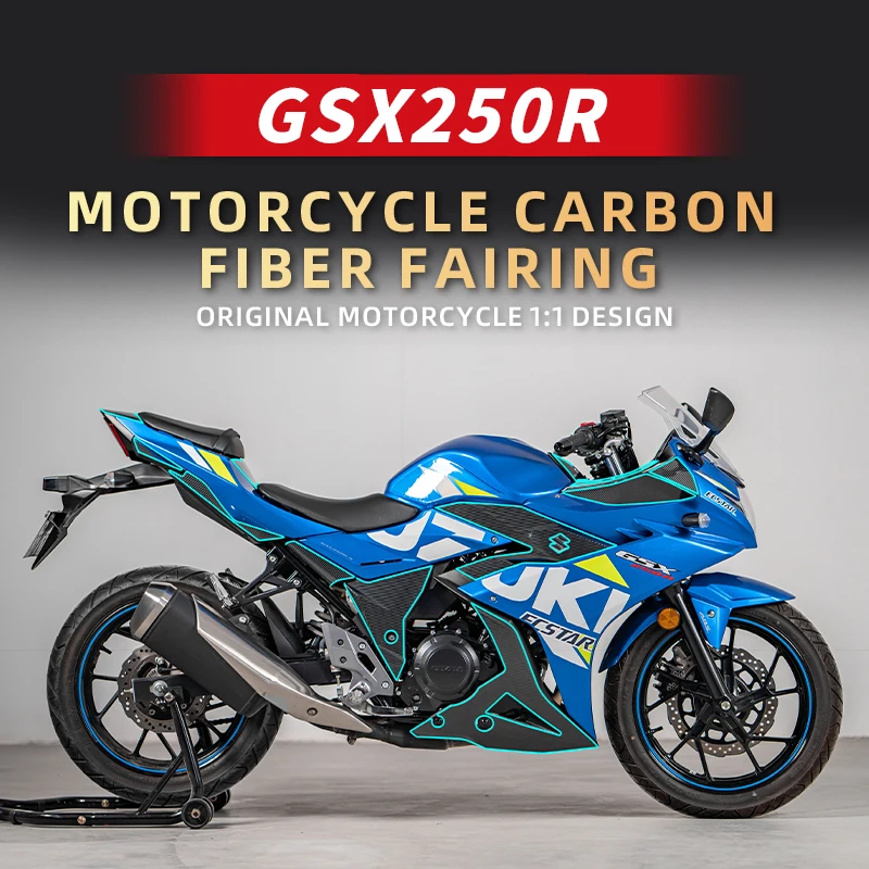 For SUZUKI GSX250R Motorcycle Carbon Fiber Fairing Stickers Kits Of Bike Accessories Decoration Protection Decals Motor Refit