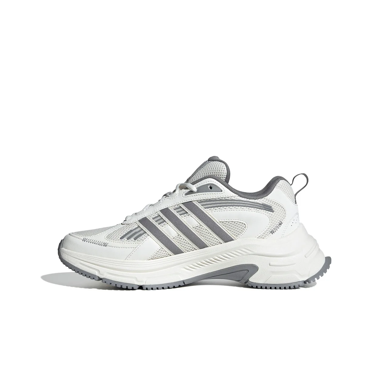 Adidas Fabric Cushioning Abrasion Resistant Breathable Low top Running Shoes Unisex White Gray JP9814