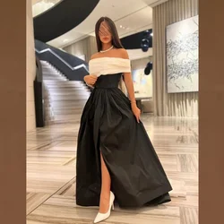 Customized Jersey Ruched Engagement A-line Off-the-shoulder Bespoke Occasion Gown Long Dresses