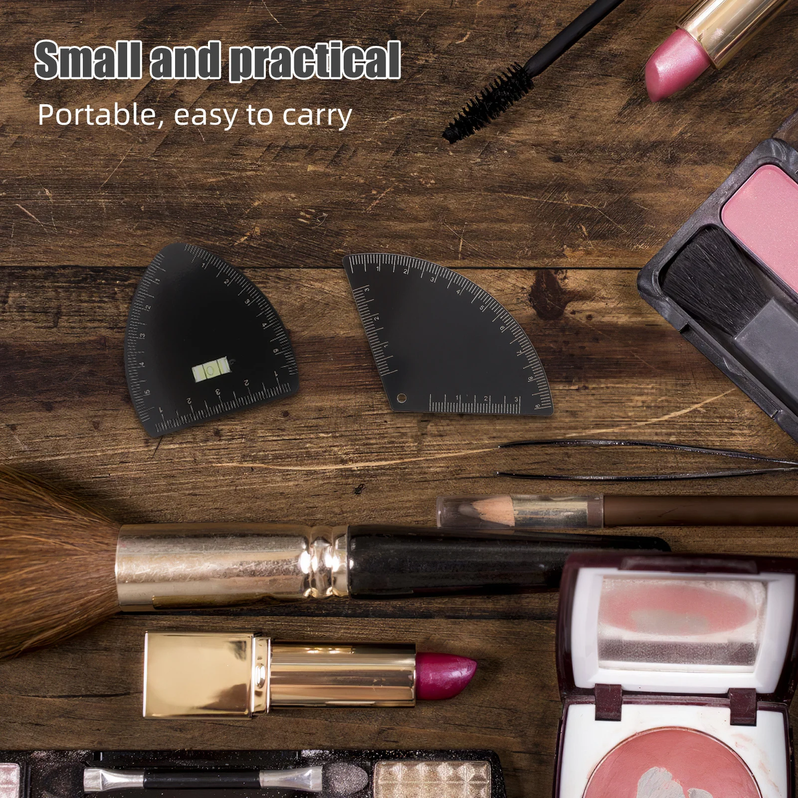 

3Pcs Eyebrow Mapping Ruler Tool Precise Positioning Guide Portable Makeup Caliper Kit Fast Drawing Brow Shaping Kit Black