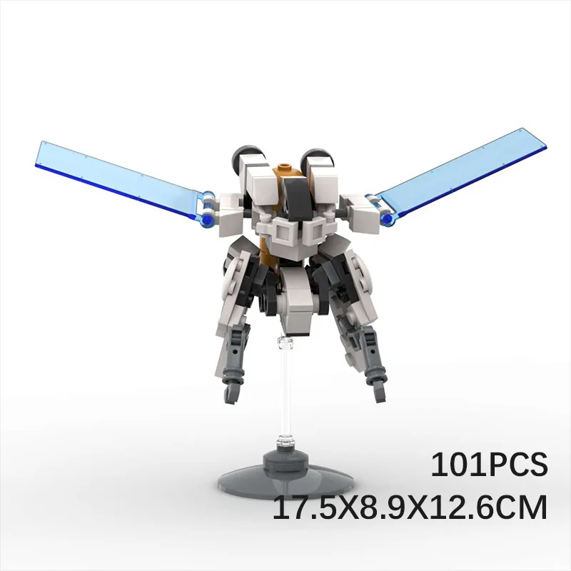 MOC-bouwstenen zijn compatibel met kleine mecha-montage exoskeletroobots, puzzelornamenten, beeldjes en kinderspeelgoed