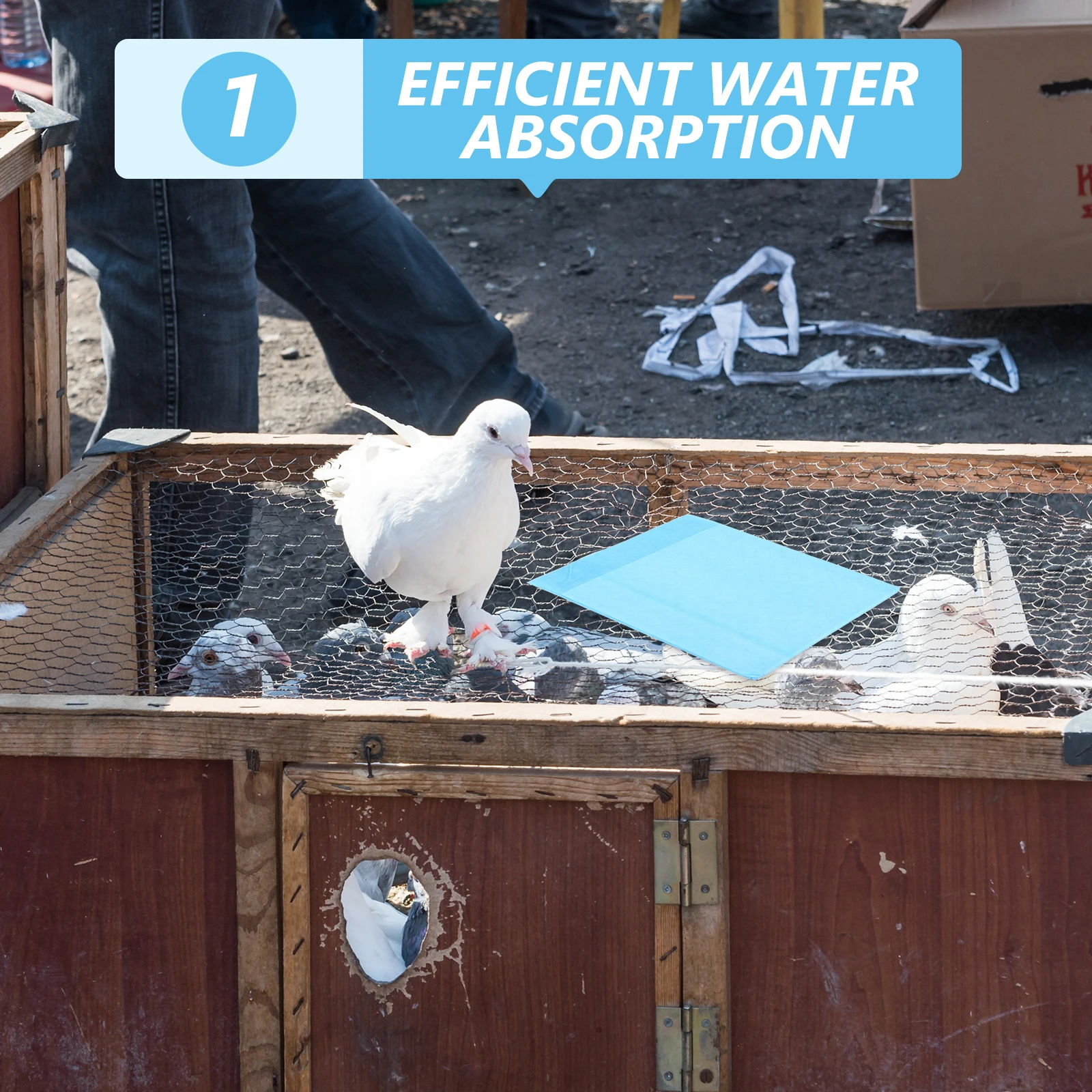 10 قطعة وسادة غنغ الطيور الممتصة للماء غير المنسوجة النسيج قفص الطيور بطانة ورقة استخدام طويل الأمد لسلامة الببغاء