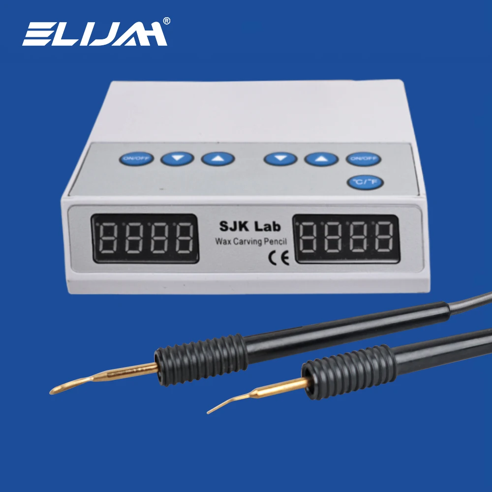 

ELIJAH Dental Electric Wax Waxer Carver Kits with Double Carving Pen Carving Wax Knife Electric Wax Caring Dental Lab Equipment