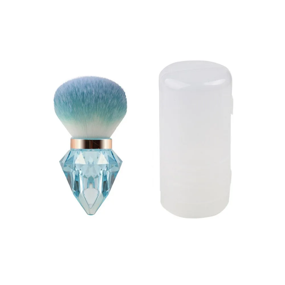Mini with Box Powder Blusher Brush Dust-proof Cosmetic Tools Nail Cleaning Brush Manicure Nail Art Makeup Brush Nail Salon