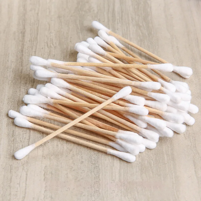 500/1200 шт./Ватюрные тампоны с двойной головкой, женские бамбуковые ватные палочки для макияжа, инструмент для смешивания теней для век, инструменты для чистки салона красоты