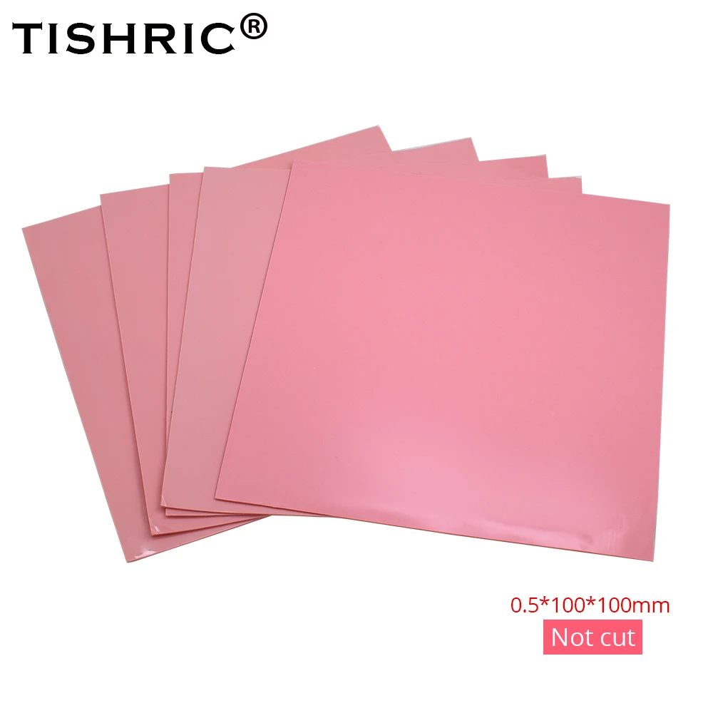 TISHRIC 2025 Red For Fan PC Computer Heat Sink Cooler Heatsink Cooling Conductive Silicone Pad CPU GPU Thermal Pads 0.5mm