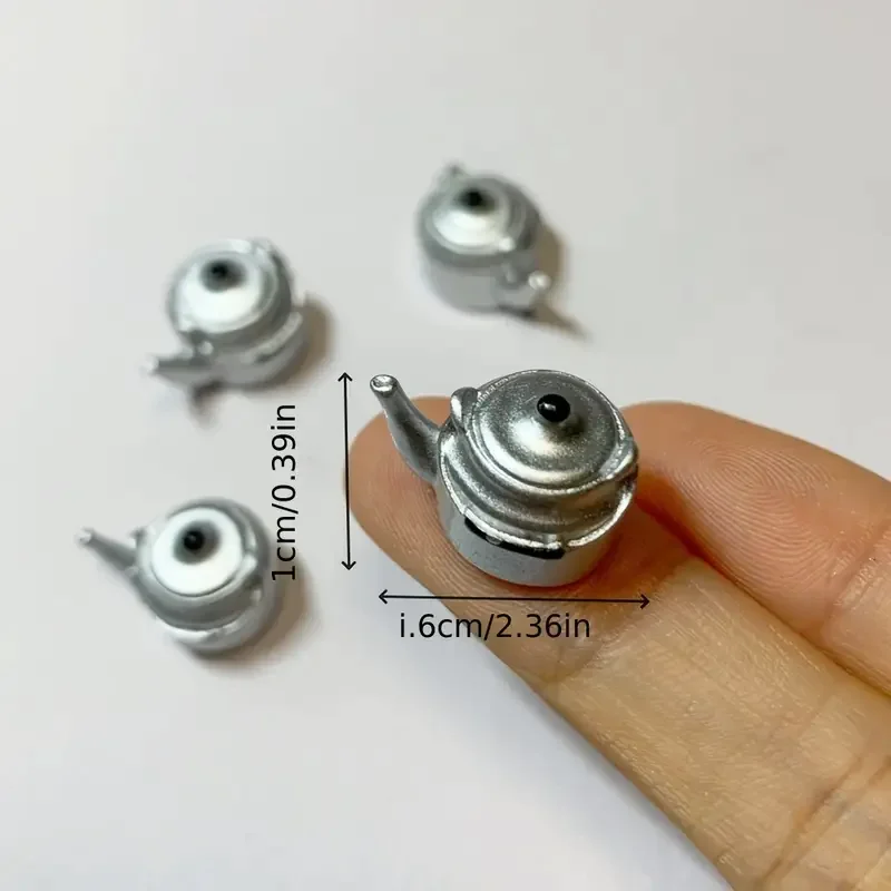 5/10 Pcs Vintage Resin Miniature Mini Fake Teapot, Retro Display Model Figurines for Home Decorations, DIY Craft Supplies