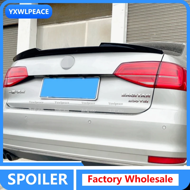 

For VW Volkswagen Jetta MK6 Spoiler 2012-2018 ABS Plastic Primer Color M4 Style Rear Trunk Lip Spoiler Body Kit Accessories