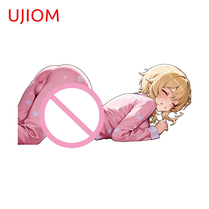 UJIOM Genshin Impact Lumine Hot Alluring Pose Wall Sticker Cool Computer Cooler Anime Decal Scratch Proof Sofa Wall Decor