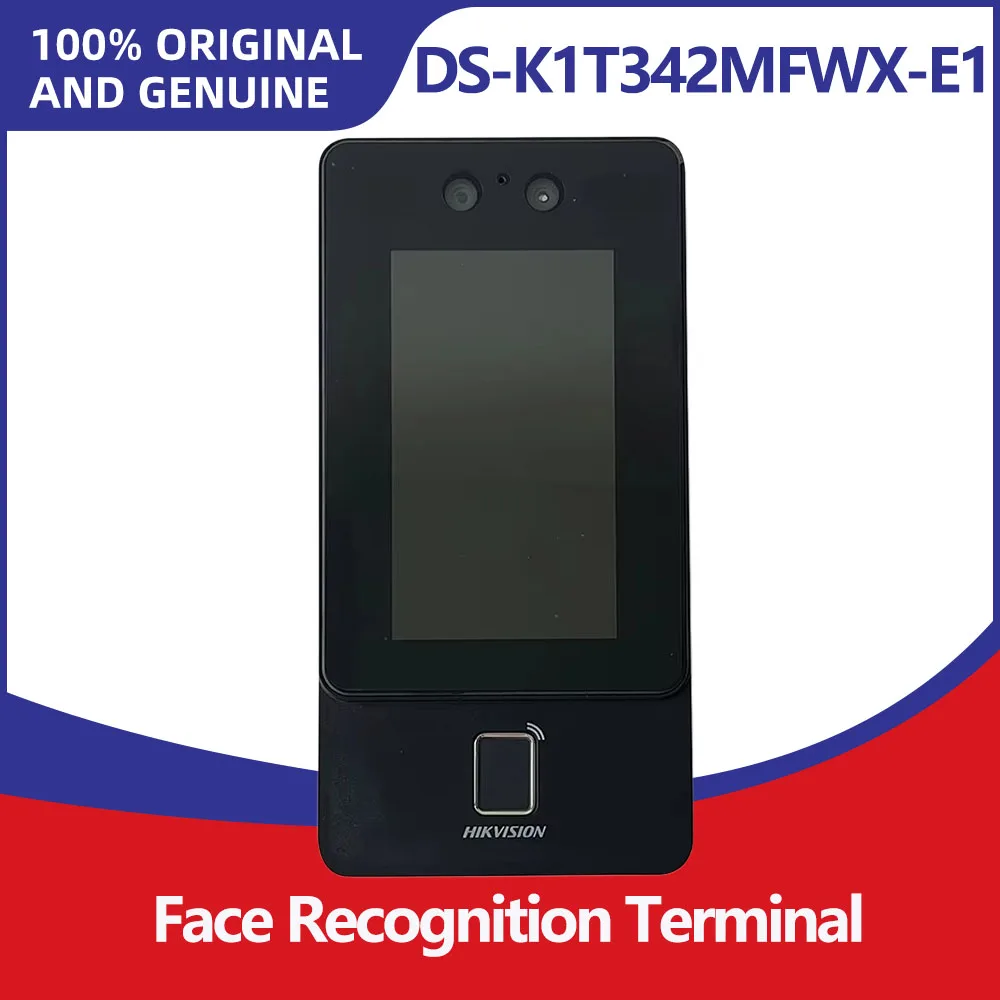 Hikvision DS-K1T342MFWX-E1 Face Recognition Access Control Terminal 4.3inch Touch PoE WiFi IP65 M1 Card Fingerprint Door Control