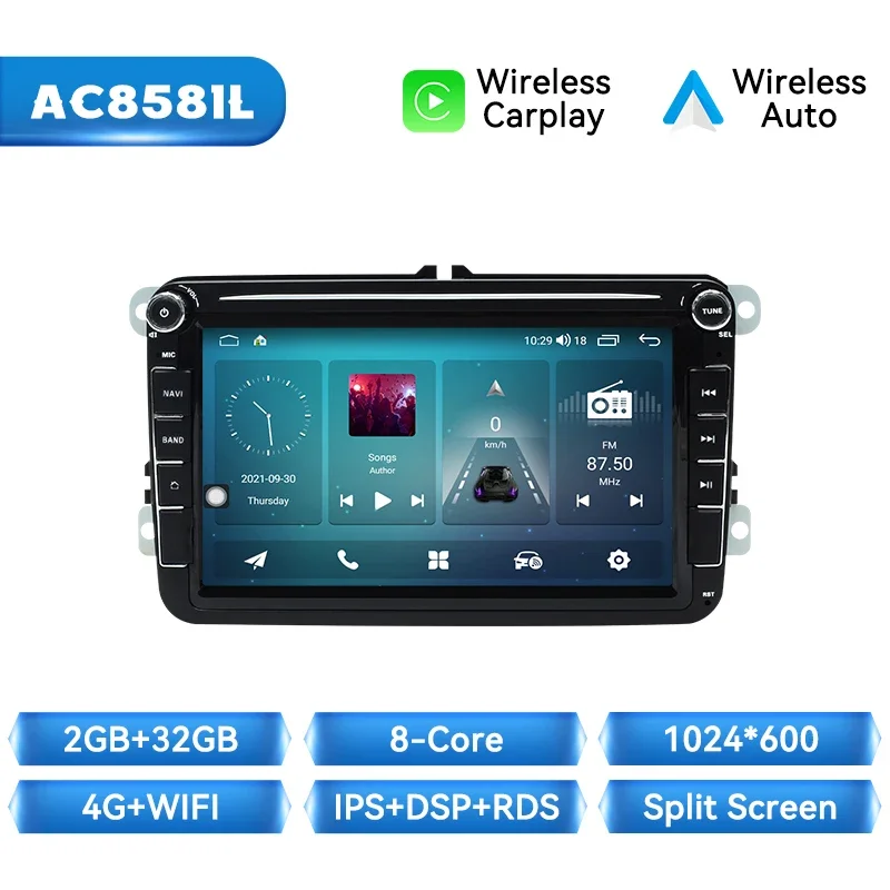 Draadloze Carplay Android 14 Auto Radio Voor Volkswagen Vw Passat B6 B7 Cc Tiguan Touran Golf Polo Auto Multimedia Gps Autoradio