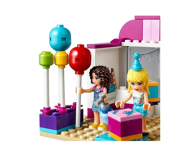 [Nuovo] 181 Pz/set FAI DA TE Festa di compleanno Della Ragazza Building Blocks giocattolo Famiglia amici festa casa + figure modello divertente assembla giocattolo regalo