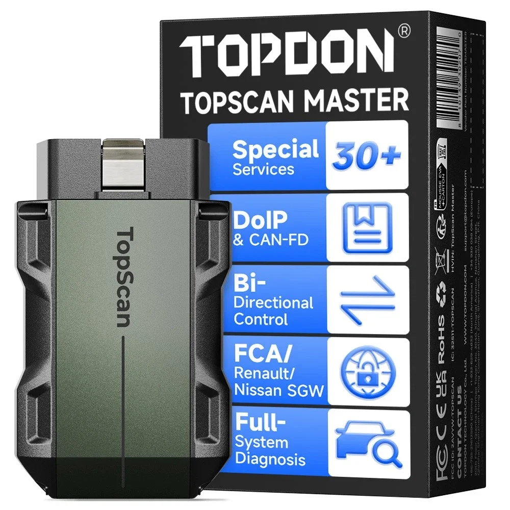 TOPDON TopScan Master Bluetooth OBD2 Scanner, Wireless Bidirectional Diagnostic Tool