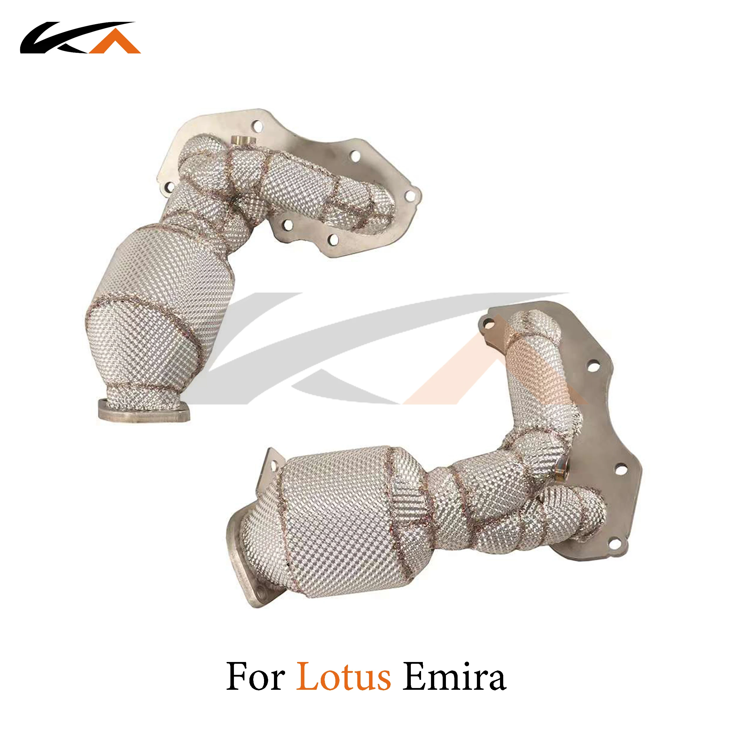 KA Tuning exhaust system header stainless manifold for Lotus Emira 3.5 performance catalysis heat shield