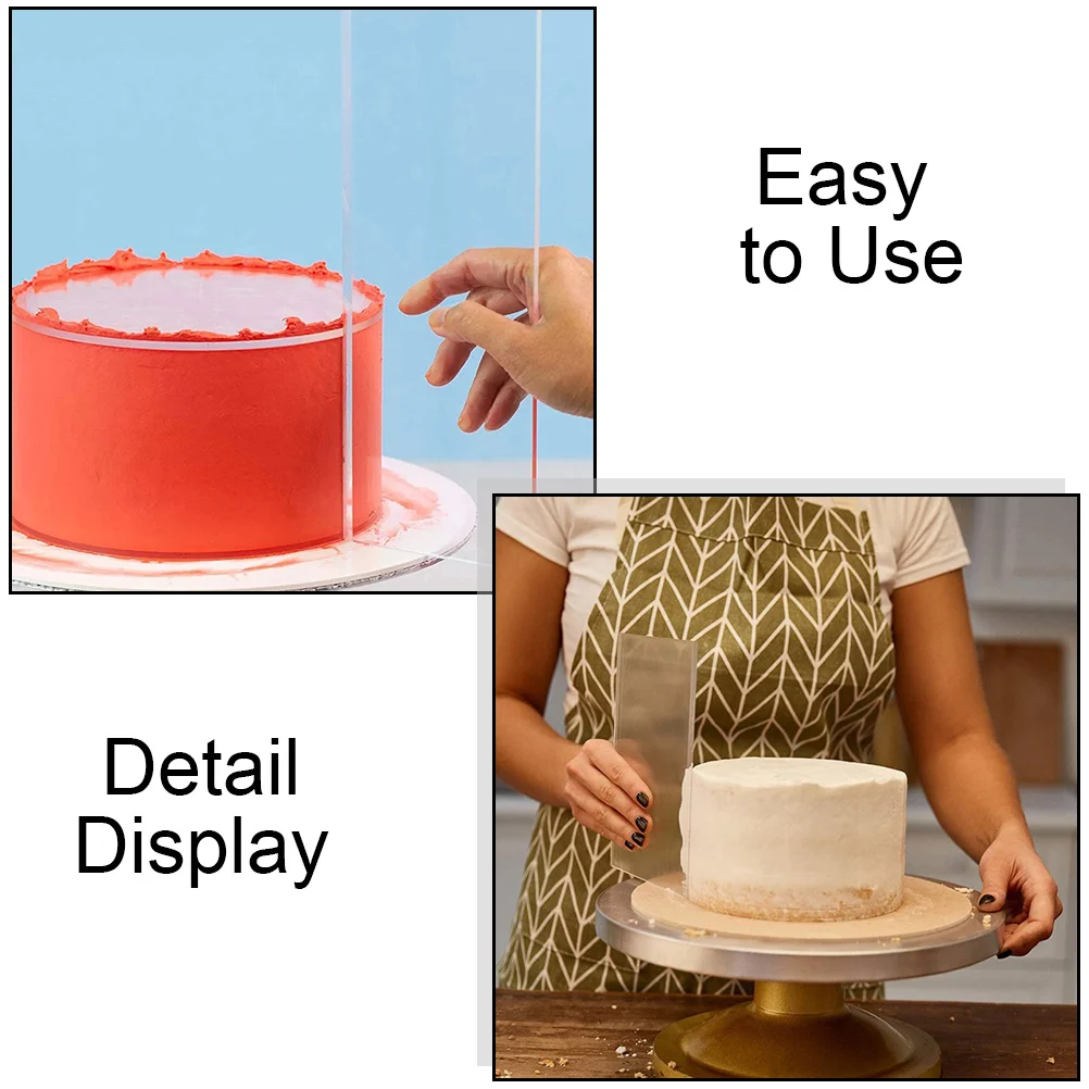 

2Pcs Cake Scrapers Acrylic Reusable Safe Design Easy Clean Baking Tools Flour Shovel Cream Scraper Steamed Bread Dough Maker