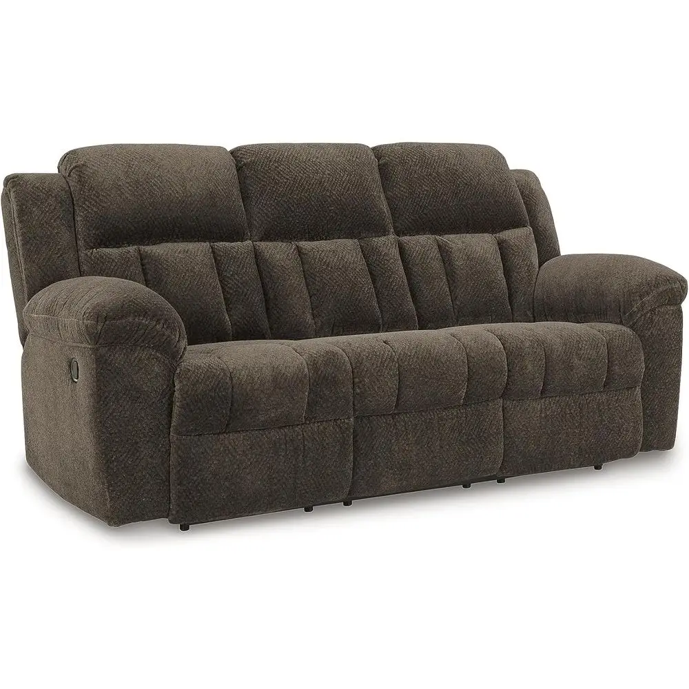 

Manual Reclining Sofa in Brown Leather
