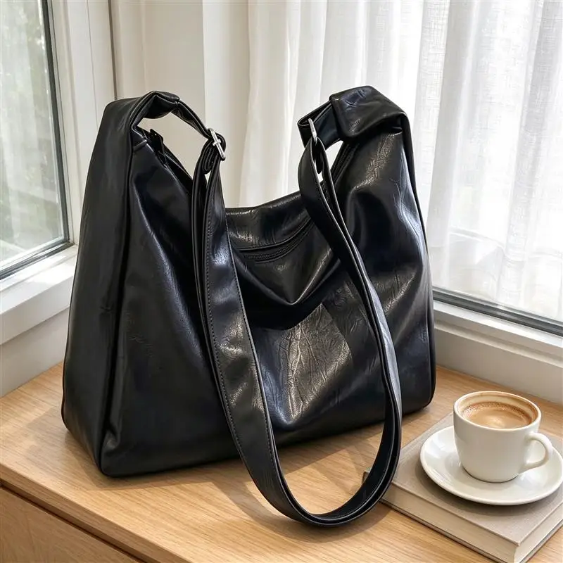 New Tote bag hand bill of lading shoulder women's bag retro simple large bag Tote bag