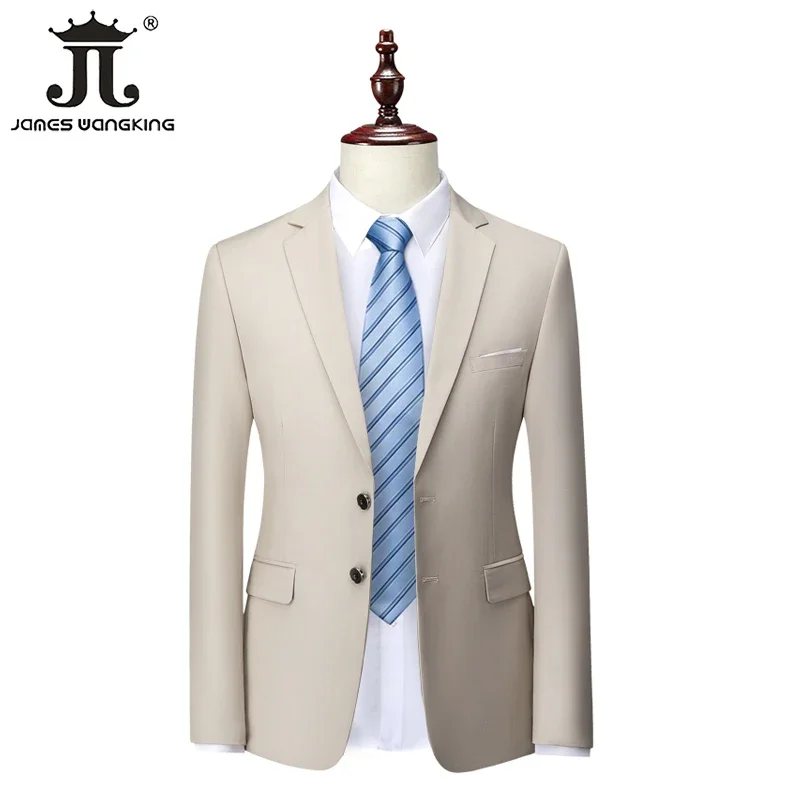 13 Color S-6XL Male Blazer Solid Color Classic Formal Business Men\'s Suit Jacket Groom Groomsmen Wedding Dress Party Social Coat