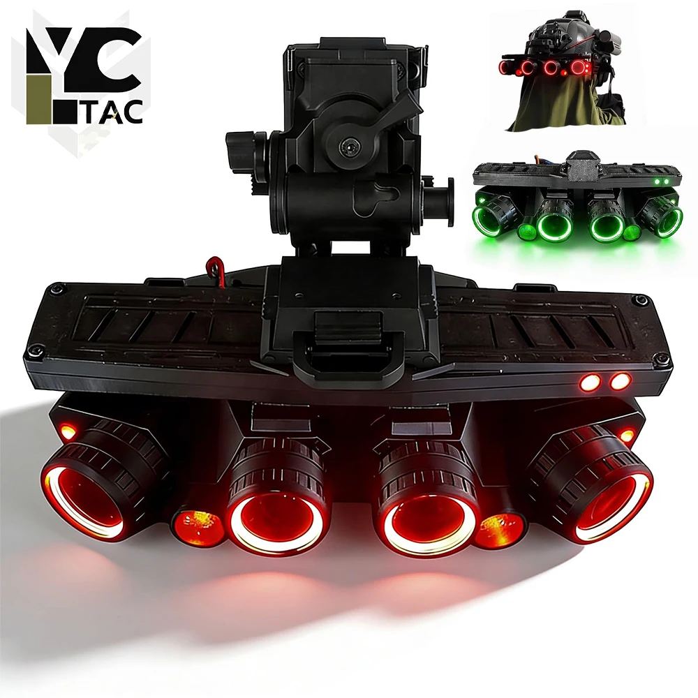 YCTAC Tactical Illuminated NVG Model Call of Duty Cosplay Equipment with L4G24 Night Vision Helmet Mount  for Airsoft CS Game
