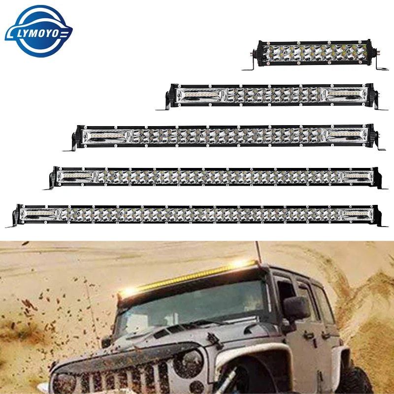 1 шт. Автомобильная суперяркая светодиодная панель 60 Вт 120 Вт 180 Вт 2 ряда Супертонкая светодиодная панель для трактора 4X4 Offroad 4WD ATV Грузовик Светодиодная рабочая лампа