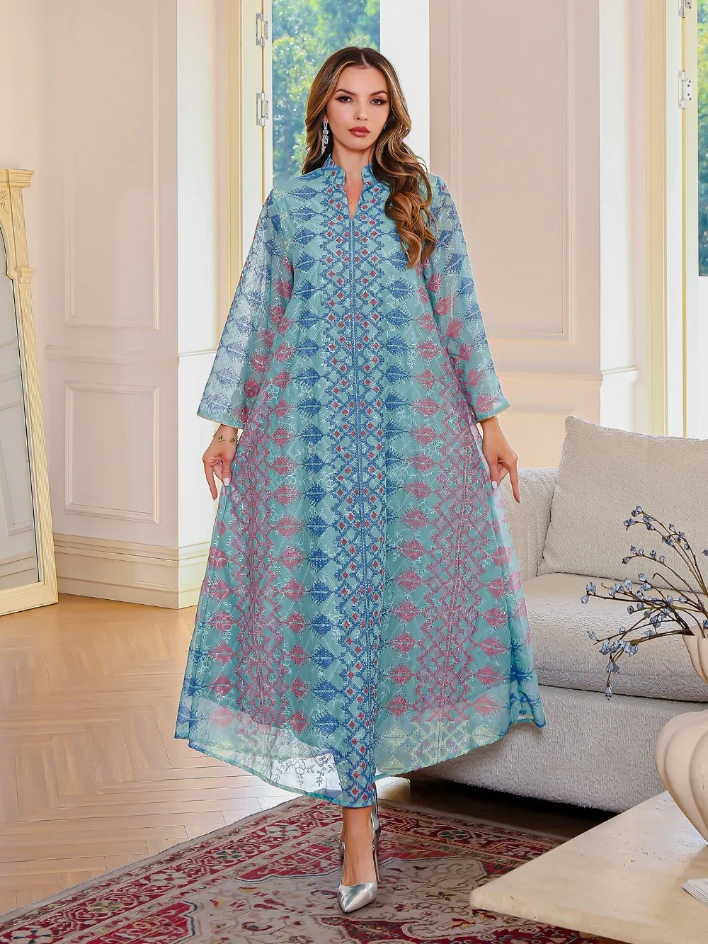 

Eid women dress Muslim Abaya dubai Vestidos Largos Party caftan Jalabiya Ramadan Long Dresses Abayas Kaftan Arab Long Robe 2025