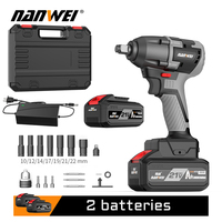 NANWEI Brushless Lithium-Ion Wrench 380NM High Torque Auto Repair Wrench Industrial Grade Electric Wrench Removing Car Tyre
