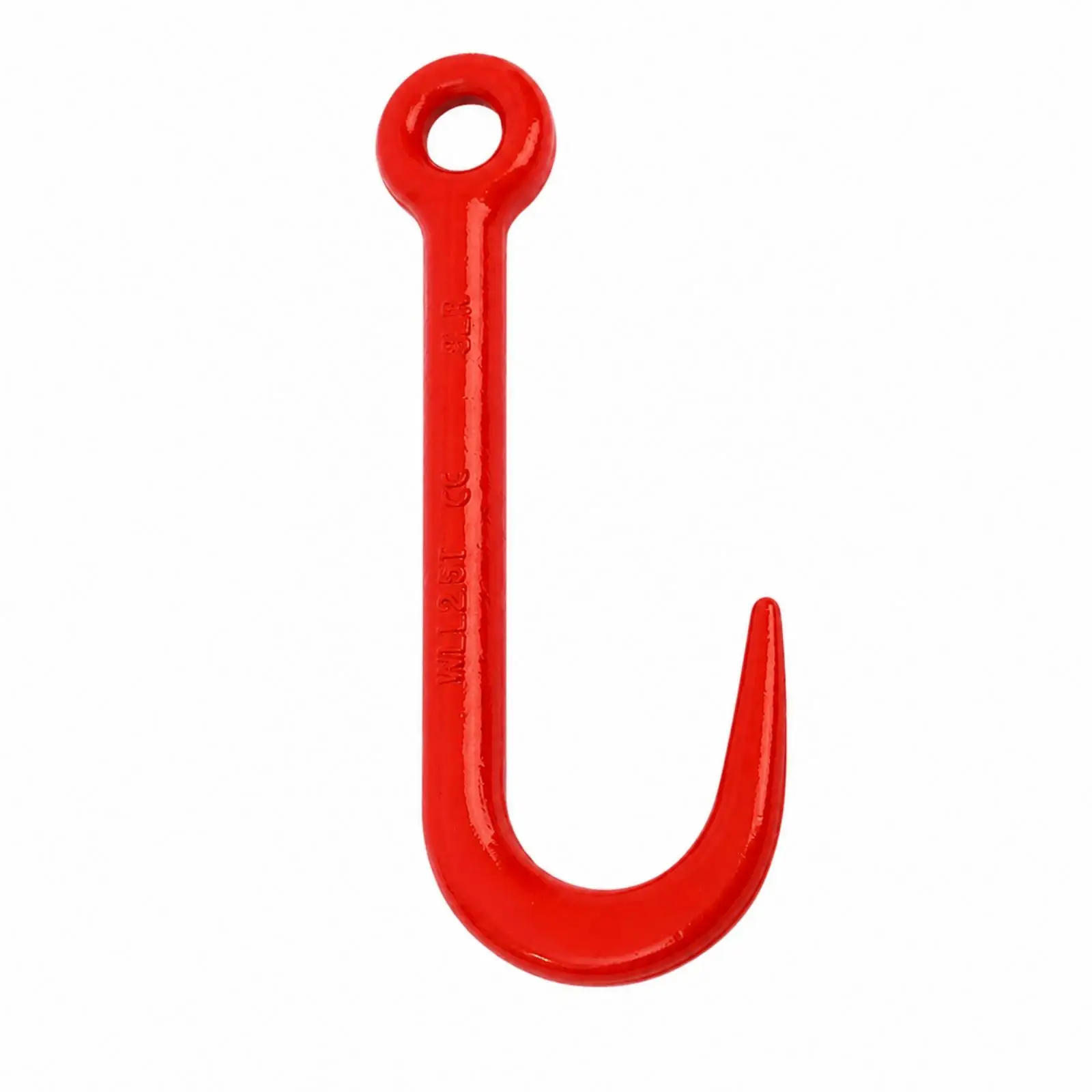 J-Shaped Lifting Hook with hole.5T Rated J-Shaped Hook Steel for Riggers, Industrial Workers, Cargo Handling, Docks, Aviation