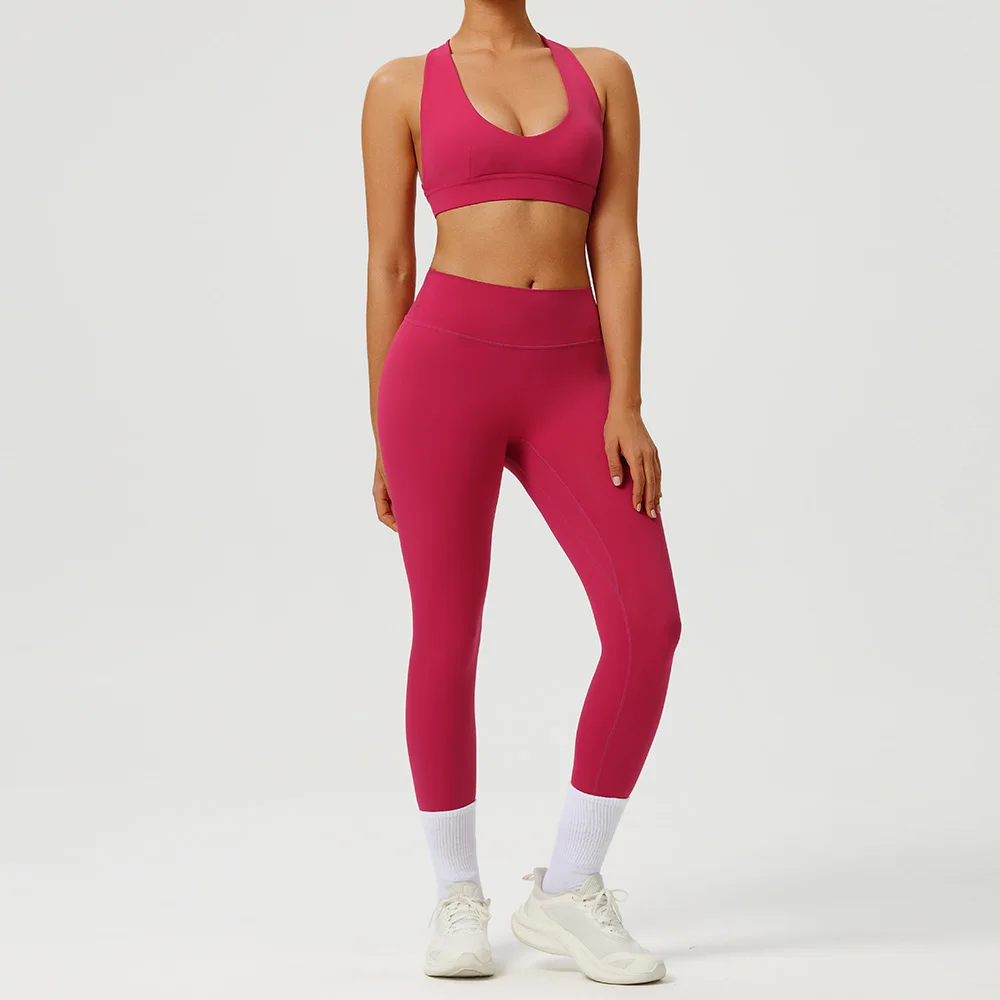 2PCS Yoga Suit Sports Set Women Sportswear Gym Set Women Tracksuit Running Workout Long Sleeve Jacket Sports Shirt Yoga Clothing - Image 6