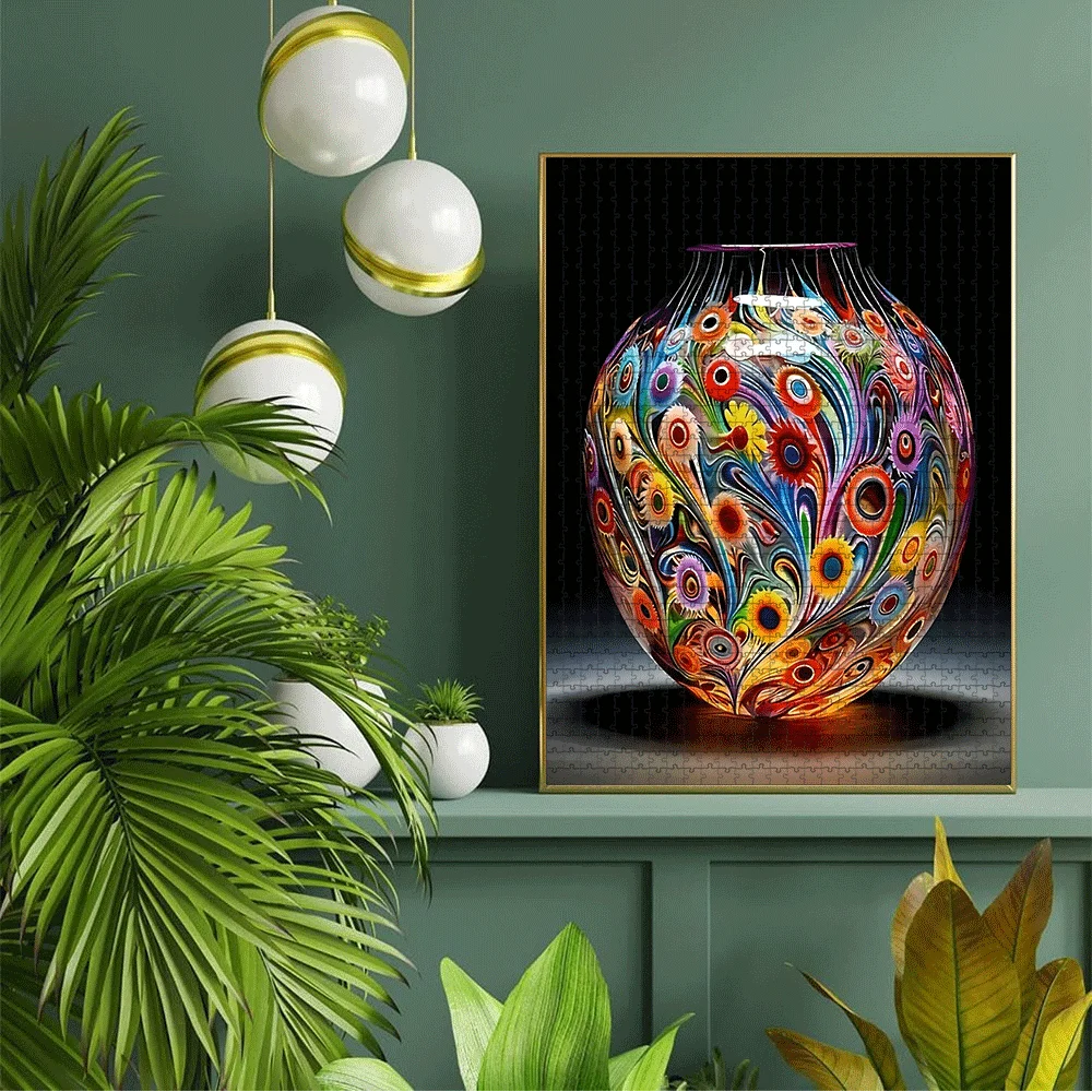 1000/500pcs 3D Large-Scale Marble/Mosaic Vase Jigsaw Puzzle - Color-Coded Pieces for Adults &, DIY Brain Teaser Game, Intermed image 6