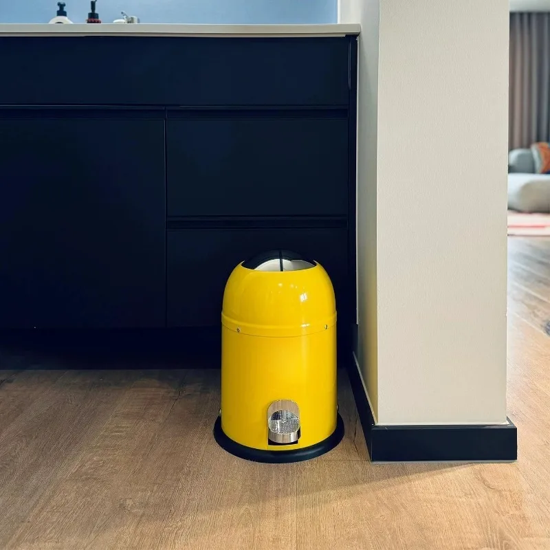 Trash can Non-inductive foot pedal fashion creative trash can 6 liters