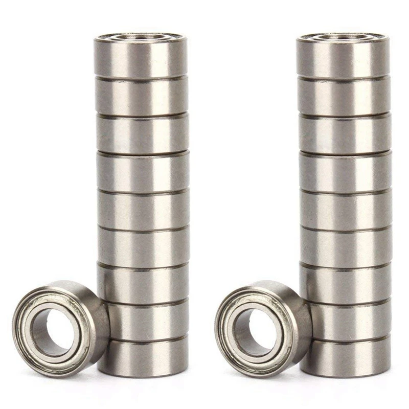 20Pcs MR105-ZZ Bearing 5 X 10 X 4Mm Both Sides Metal Shielded Ball Bearing Radial Ball Bearing