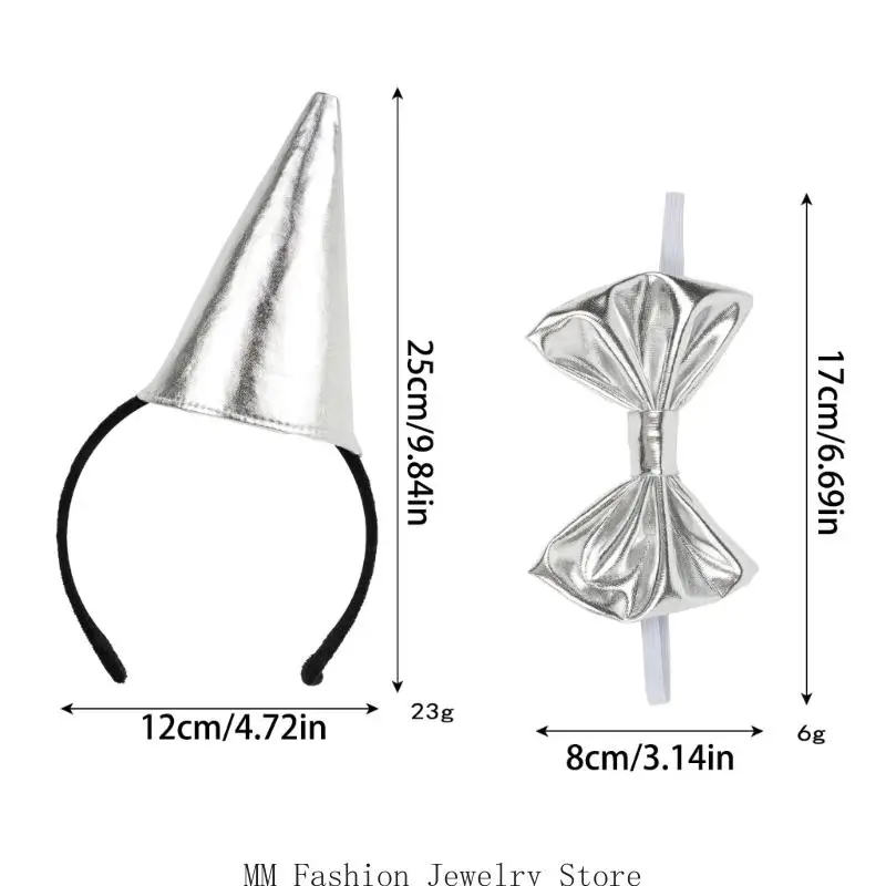 D0UB Tin Man Gioco Ruolo Costume Cappello Papillon Accessori per Giochi Ruolo per Spettacoli Teatrali