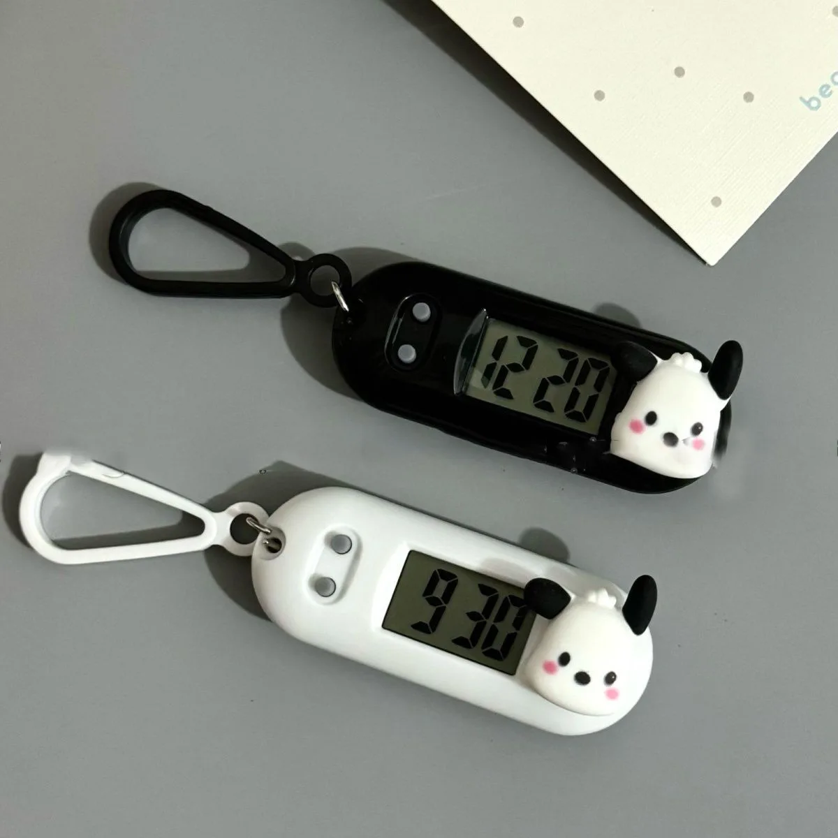 2025 جديد الأبيض جرو ساعة معلقة صغيرة المحمولة طالب ساعة إلكترونية صغيرة العمل دراسة امتحان الجدول الزمني الصامت #3