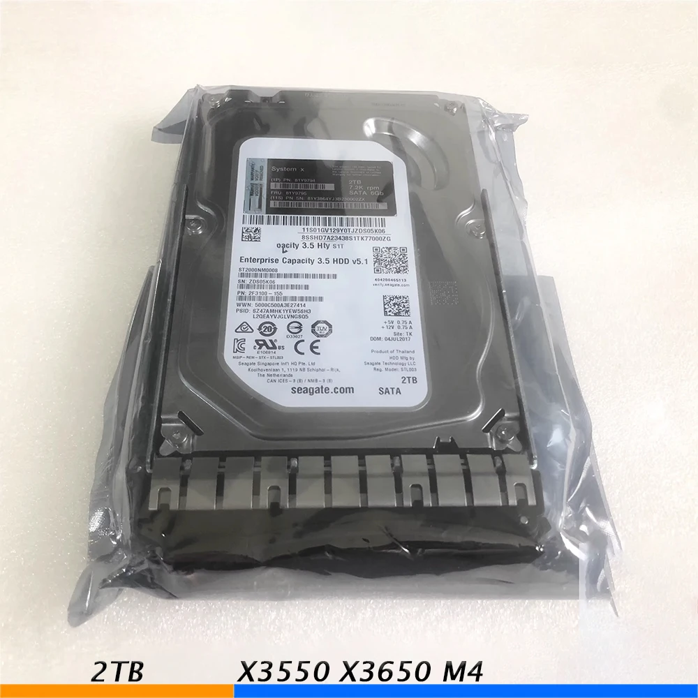 

For IBM Server Hard Drives 2TB 7.2K 6Gb SATA 3.5“ 81Y9794 81Y9795 81Y3864