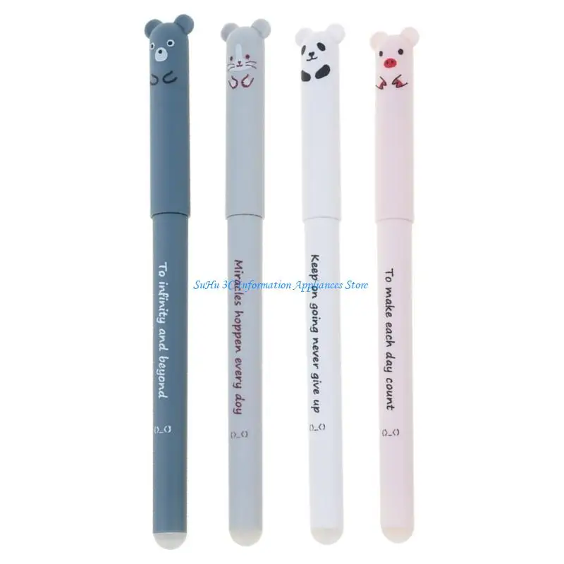 

Pack Of 4 Gel Pen 0.35mm Needle Tip Erasable Gel Pen Quick Drying Write Smoothly for Student Adult Noting Journaling