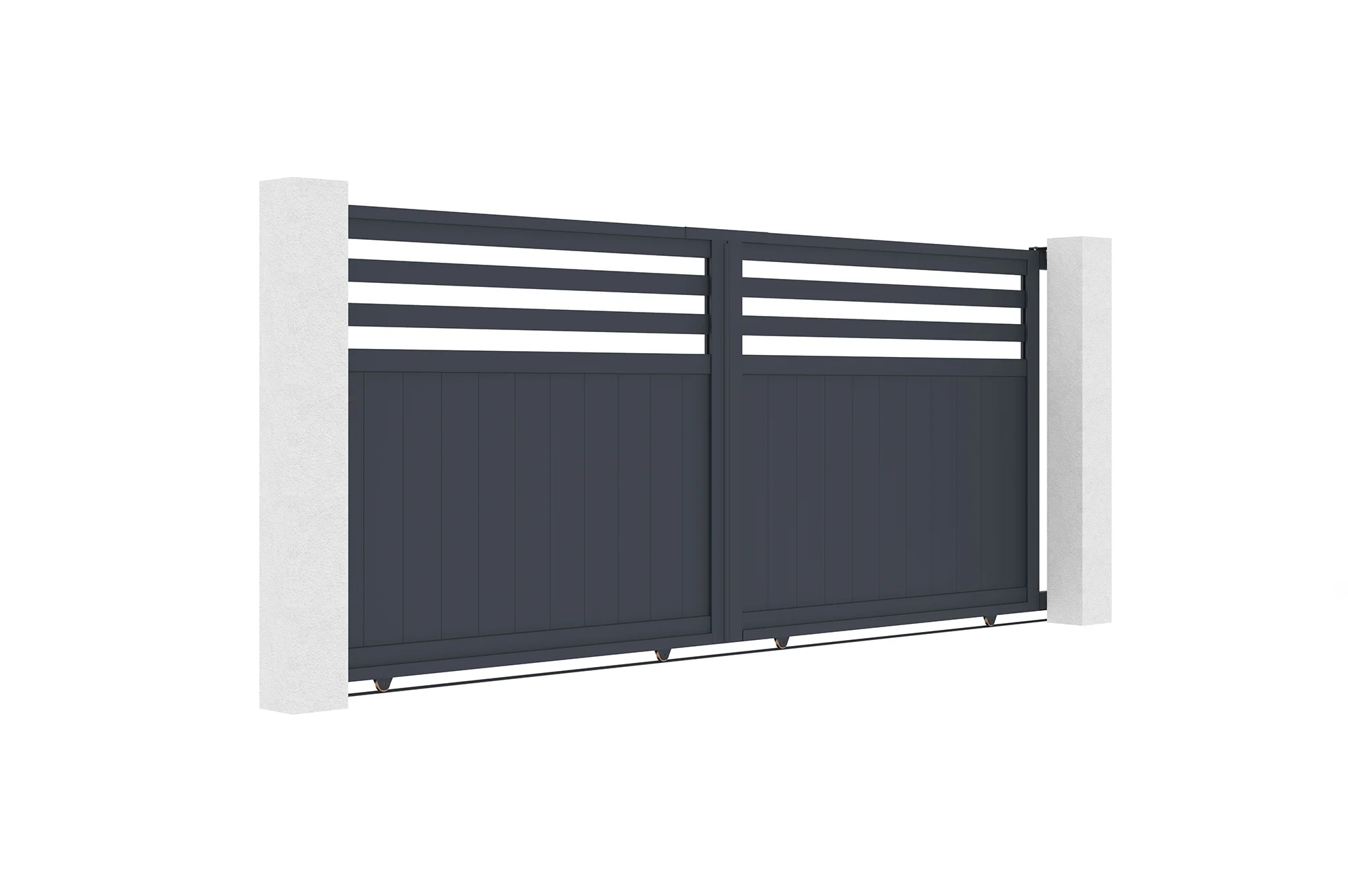 Customization Modern Simple House Decoration Privacy Pedestrian Sliding Gate Design Driveway Automatic Driveway Hidden Gate