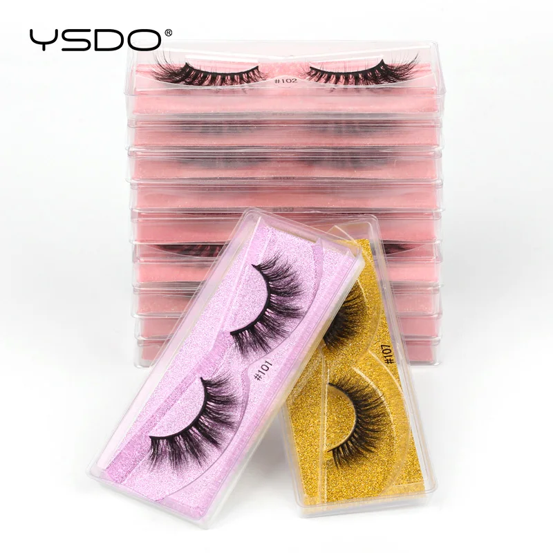 YSDO Wholesale Eyelash 10/20/50/100PCS Natural Soft 3D Mink Lashes Volume Eyelashes Makeup Thick False Lashes Faux Cils in bulk