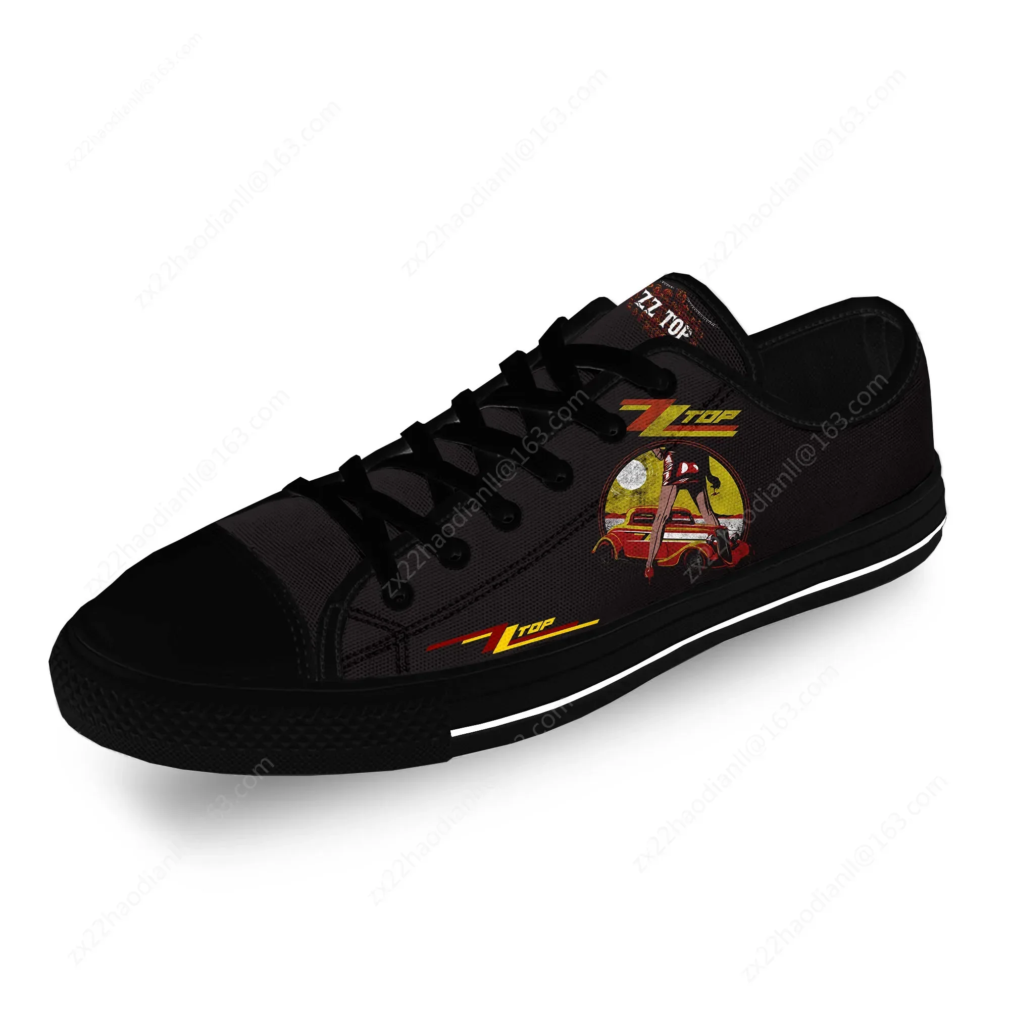 Top Blues Rock Band ZZ Singer Cool Casual Cloth Fashion 3D Print Low Top Canvas Shoes Men Women Lightweight Breathable Sneakers