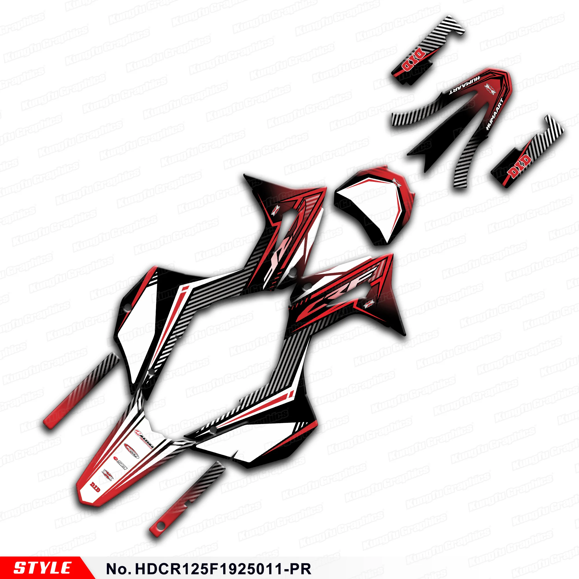 

Наклейки JY RACING для бездорожья, клейкие наклейки для Honda CRF 125F CRF 125F 2019 2020 2021 2022 2023 2024 2025, HDCR125F1925011-PR