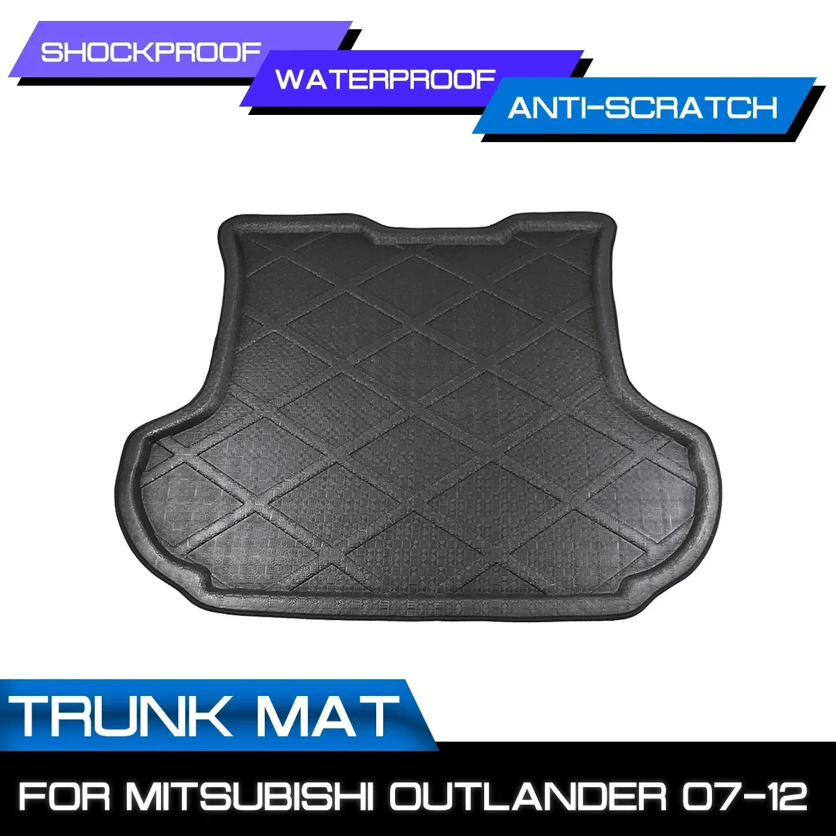 Car Floor Mat Carpet For Mitsubishi Outlander 2007 2008 2009 2010 2011 2012 Rear Trunk Anti-mud Cover Car Accessories