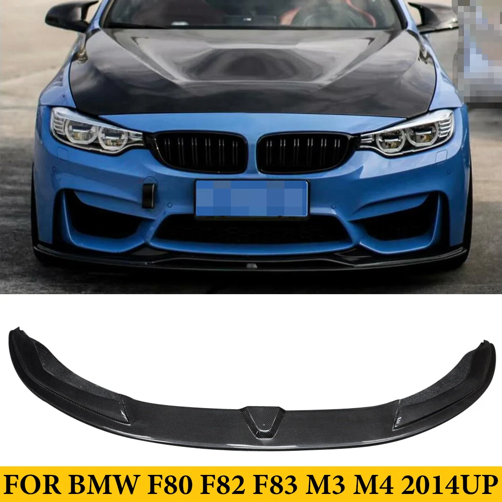 For BMW F80 M3 F82 F83 M4 2014UP Carbon Fiber PSM Front Splitter Bumper Lip Spoiler Car Styling