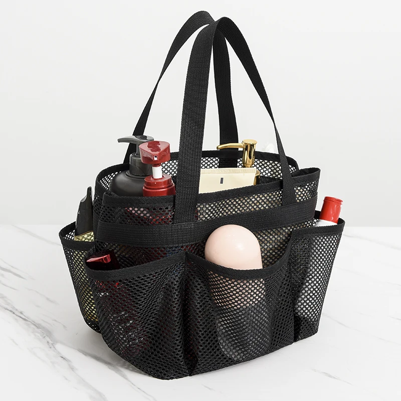 

Multi Pocket Mesh Wash Beach Bag Men Women Portable Hand-Held Travel Storage Cosmetic Pouch Fitness Bath Organizer Toiletry Bag