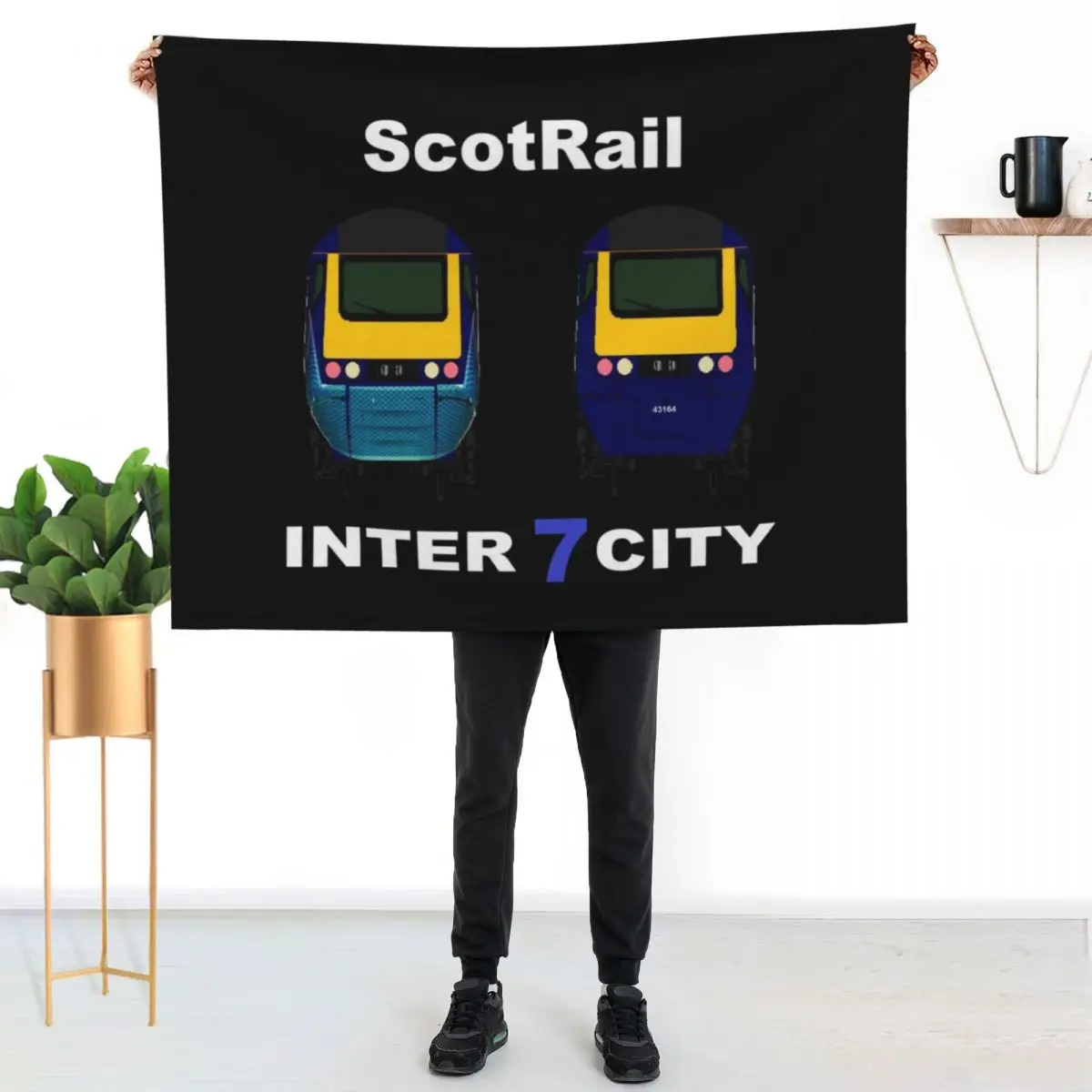 

SCOTRAIL HST TRAIN Throw Blanket Lightweight Warm Blanket for Indoor Outdoor Use