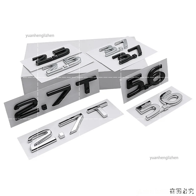 For infiniti 2.5 3.7 5.6 2.7T rear boot displacement labels car refit body fender rear tail conjoined digital badge car sticker