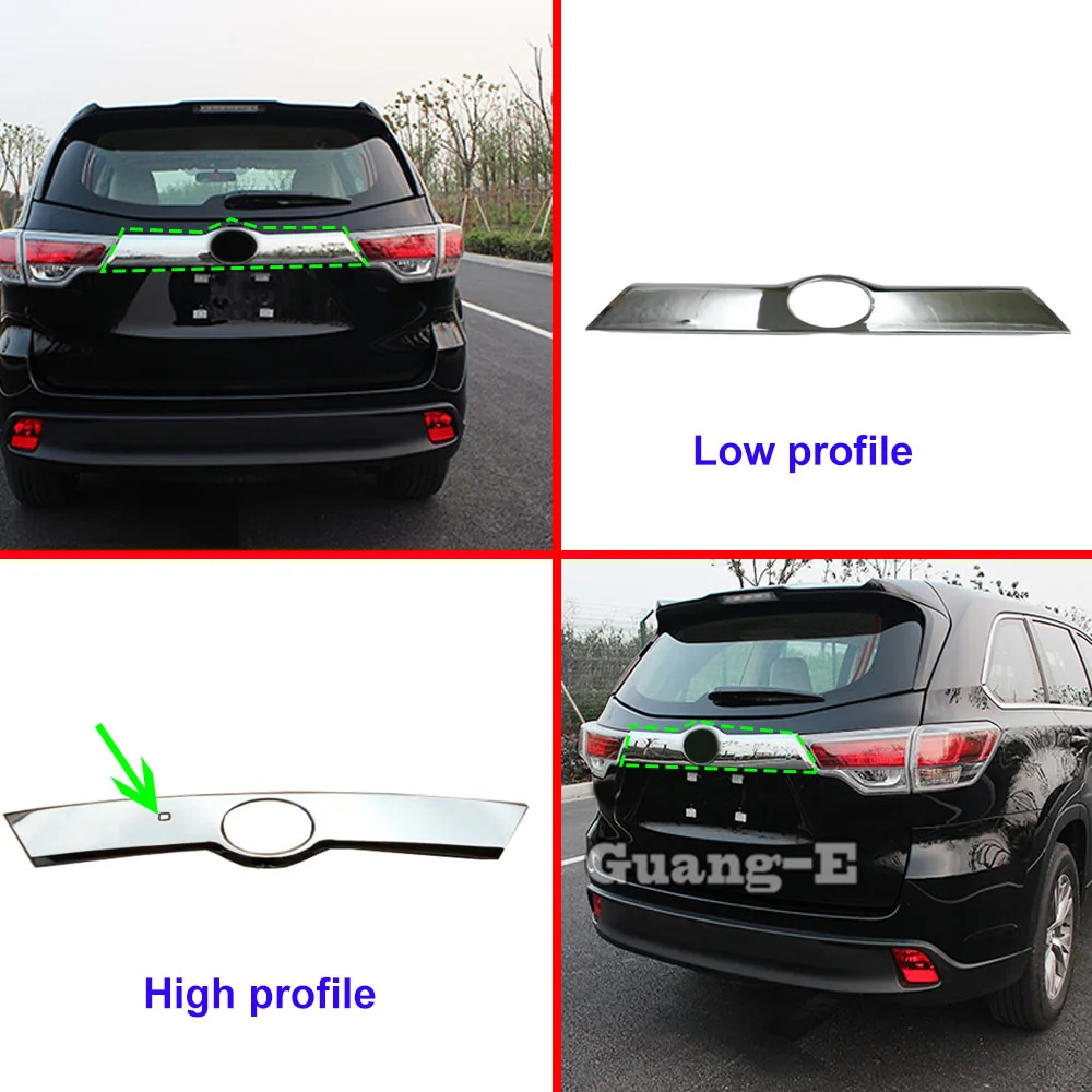 

Car Sticker Styling Rear Door Tailgate Bumper Frame Plate Trim Lamp Trunk Lid Parts 1pcs For Toyota Highlander 2015 2016-2020