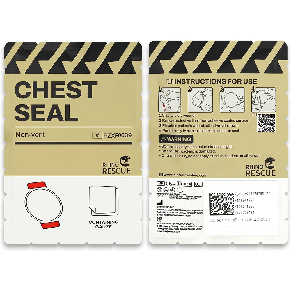 Sello torácico ventilado – Parche oclusal doble para heridas de pecho - imagen 3