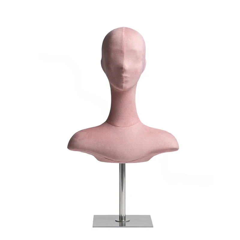 

Nordic Clothing Store Props Accessories Scarf Rack With Base Headscarf Necklace Window Display Stand Women's Head Mannequins