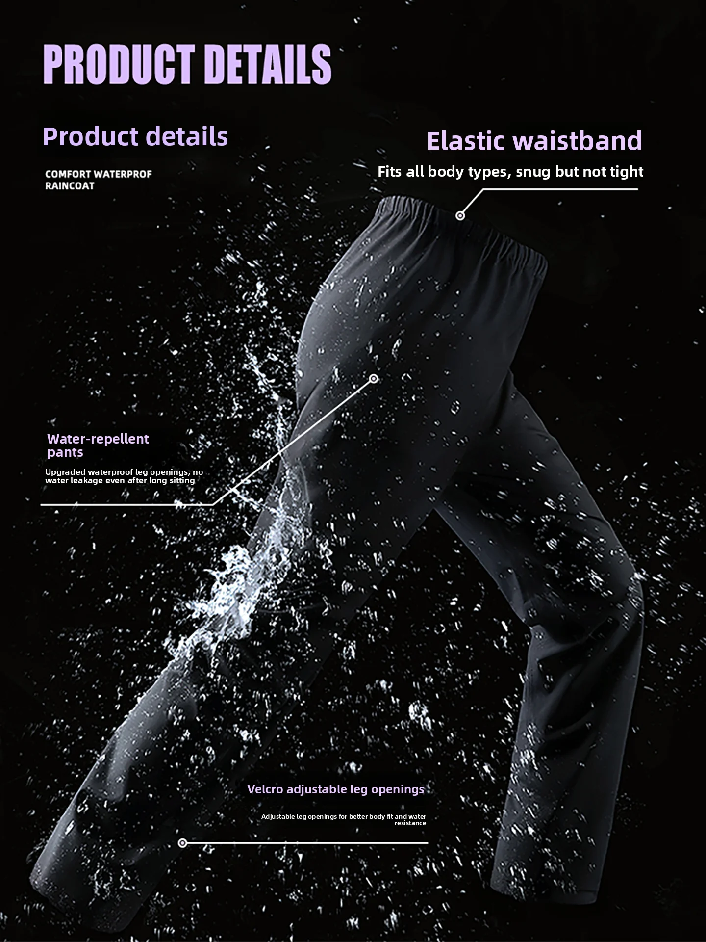 Men's Motorcycle Riding Raincoat And Rain Pants Set Full Body Waterproof Outdoor Wearable Adult Separate very Rider Special