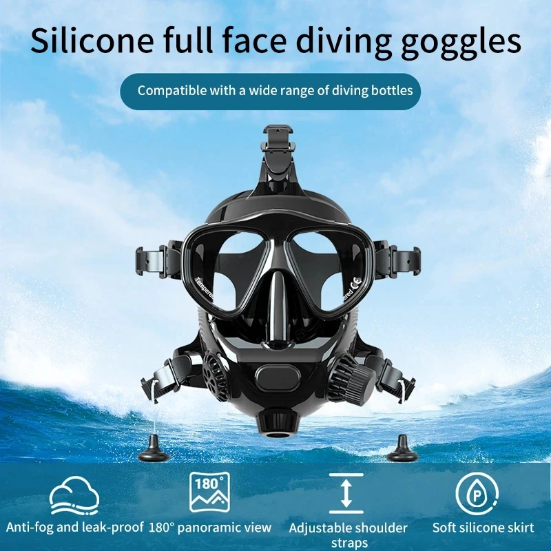 Smaco Scuba Diving Mask Full Face Anti Fog Snorkeling Mask Swimming Goggles Snorkeling Gear Freediving Snorkel Swimming